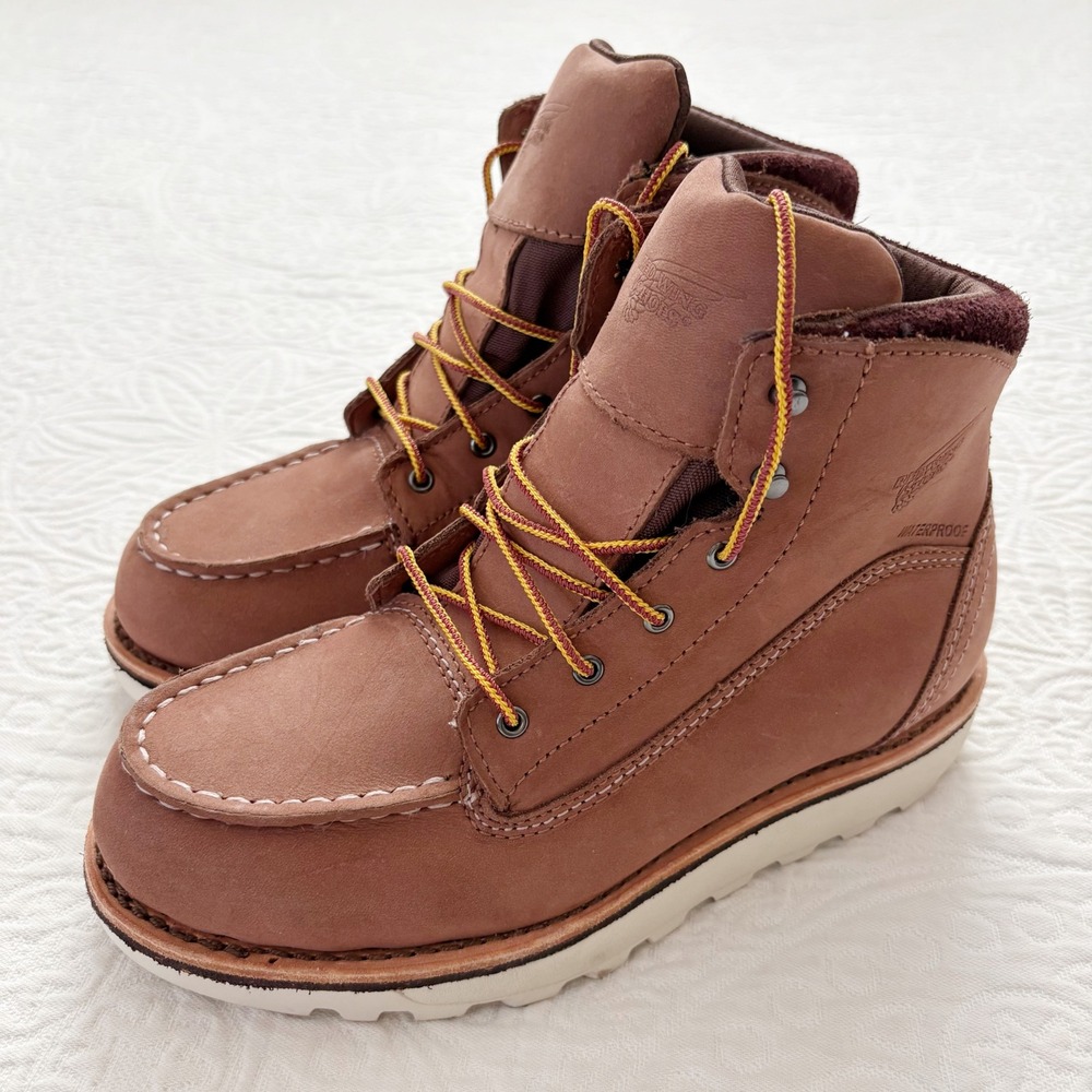 Red Wing Shoes Women's 1224 6-Inch Waterproof Soft Toe Work Boot Sz 7B